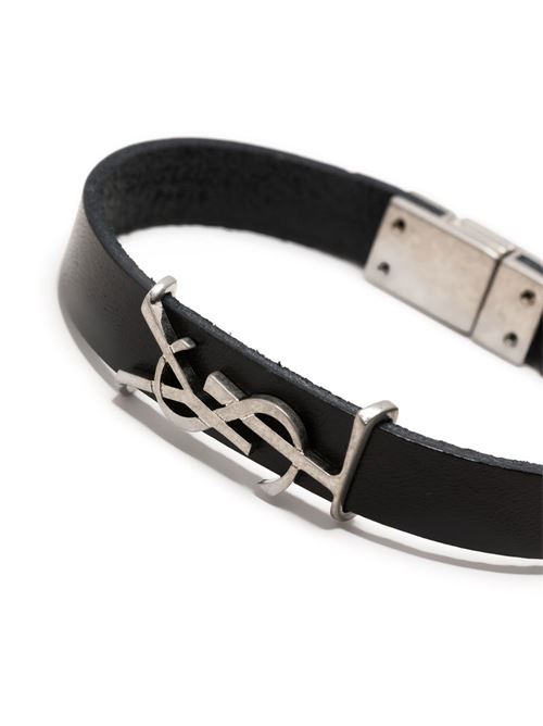 Cassandre Leather Bracelet SAINT LAURENT | 7088150IH0E1000